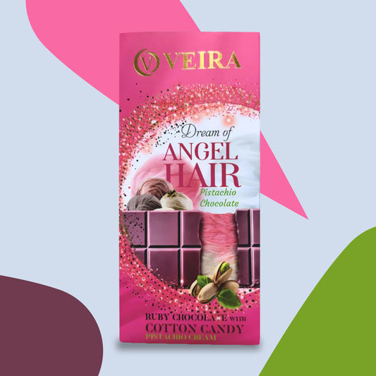 Veira Ruby Chocolate with Cotton Candy & Pistachio Cream