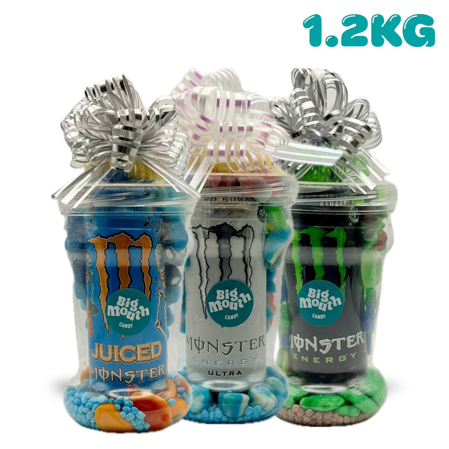 1.2KG pick and mix sweets gift set in novelty energy drink style cups from Big Mouth Candy.