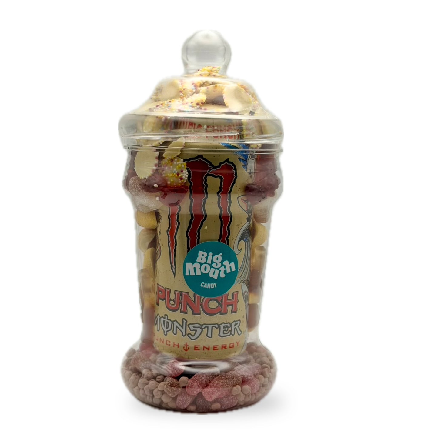 Cream novelty pick and mix sweets gift cup filled with assorted candy from Big Mouth Candy