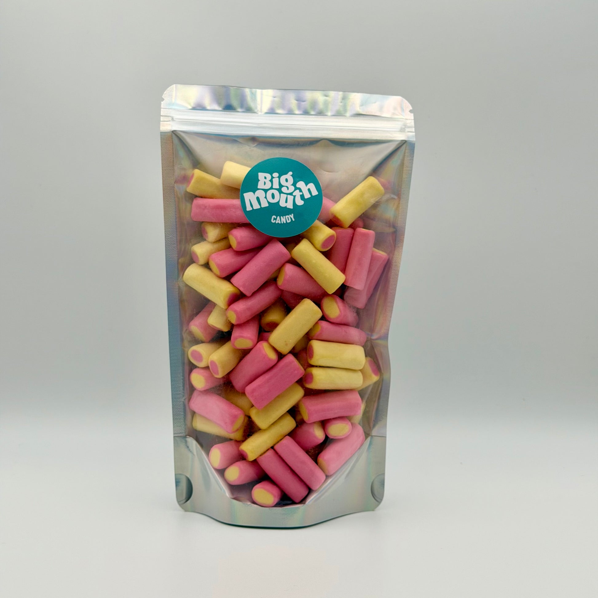 Haribo Rhubarb and Custard soft chewy sweets in resealable pouch from Big Mouth Candy