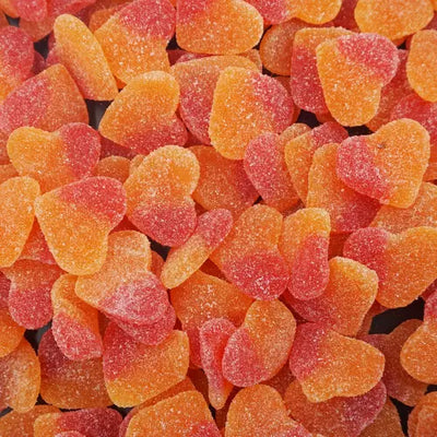 Fizzy Peach Hearts